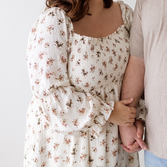 Worth Collective Emerson Maxi Dress with Long Sleeves in Ivory - Picture 2 of 2